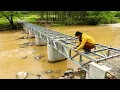 Young girl builds a bridge over flood in 101 days | by @dungbushcraft