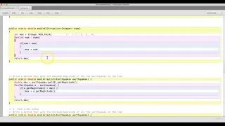 Common ArrayList Algorithms Max Min