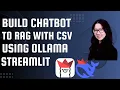 Make a Customized RAG Chatbot to Talk to CSV File Using Ollama DeepSeek and Streamlit Full Tutorial