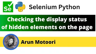 Checking the display status of hidden elements on the page using Selenium Python Selenium Python