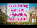 27 String valueOf endsWith StartsWith Java with Ali
