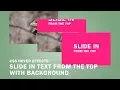 CSS Image Hover Effects Slide in Text from the Top with Background