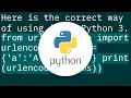 Python Dictionary to URL Parameters