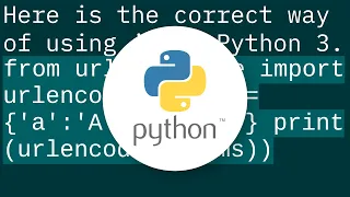 Python Dictionary to URL Parameters