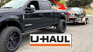 FIRST TIME TOWING Uhaul s AUTO TRANSPORT TRAILER