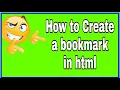 How to create a bookmark in html Create bookmark link in html for beginner Create attribute