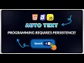 How to Make a Auto Typing Text Effect Using HTML CSS JavaScript Adel Gabr