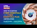 Cyber Security Quick Guide - How to Maintain Cyber Essentials Cyber Essentials Plus Certification