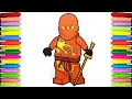 Coloring Ninjago Kai DX Dragon Suit LEGO Ninjago Coloring Page