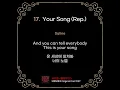 17. Your Song Reprise (#물랑루즈 2025-26 한국어 자막) - Moulin Rouge OST