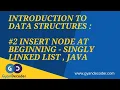 How to Insert a Node at beginning in Singly Linked list using java