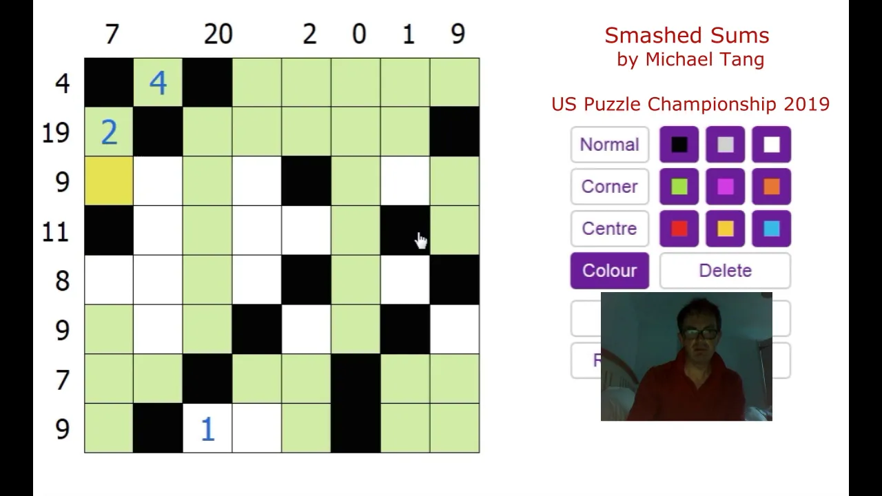 Smashed Sums:  US Puzzle Championship 2019
