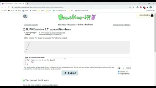 Exercise 2 7 spacedNumbers Java Tutorial Practice-It