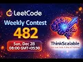 LeetCode Weekly Contest 482 Full Java Solutions Explained DSA Watch 1 5X