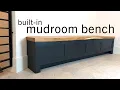 Built-In Mudroom Bench w Drawers Slab Top