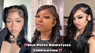 Cute Silk Press Hairstyles Compilation Styles By Baddies