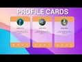 HTML CSS Profile Cards with Glassmorphism - Beginner Tutorial