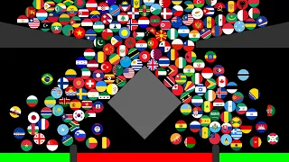 ALL 195 Countries Marble Race in Algodoo