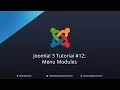 Joomla 3 Tutorial Menu Modules