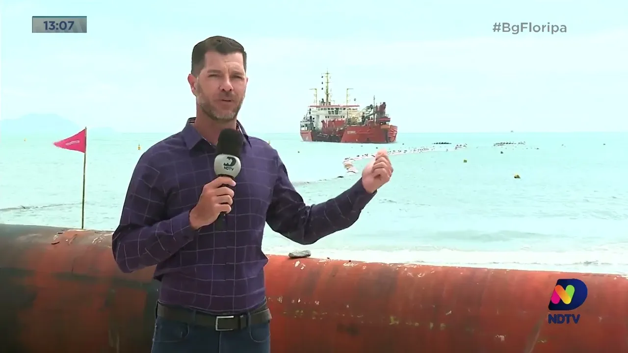 Obras de alargamento da faixa de areia da Praia dos Ingleses devem terminar no mês de abril