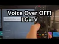 LG Smart TV - How to Turn Voice Guide