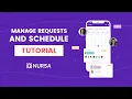 Manage Requests and Schedule - Nursa App for Facilities