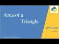 Python Program for Area of a Triangle using base and height in Hindi