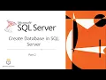 How to Create Database in SQL Server in