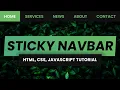 Sticky Navbar On Scroll HTML CSS and Javascript Tutorial