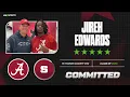 WATCH 5-star SAF Jireh Edwards Commits to Alabama LIVE on 247Sports No 26 Overall Player