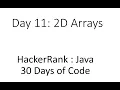 Day 11 2D Arrays HackerRank Java 30 Days of Code