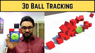 3D Ball Tracking in Virtual Environment OpenCV Python