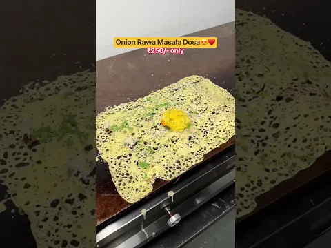 Onion Rava Masala Dosa πβ₯οΈ #youtubeshorts #streetfood #ravamasaladosa #dosalover #foodshorts