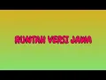RUNTAH VERSI JAWA