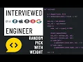 Random Pick with Weight Python Interview with a FAANG Engineer