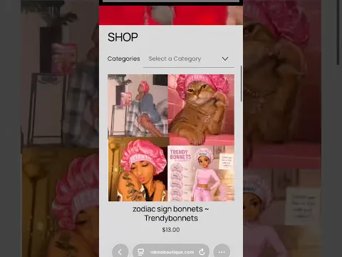 Zodiac sign bonnets from the viral Trendy Bonnets collection by internet personality itsBambii S.C