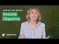 Resume objectives What when how plus free examples