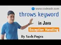 throws keyword in java example What is a throws keyword in Java How do you write throws in Java