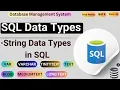 String Data Types in SQL SQL String Data Types Var vs Varchar Text vs BLOB Data Types