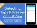 2 ListViews Detect taps and long presses