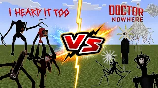 I HEARD IT TOO VS Doctor Nowhere [Dr. Nowhere Monsters] 🆚 [Sarah Addon] Minecraft PE