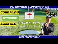 2023 PGA Travelers DraftKings Ownership Core Value Plays