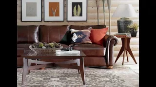 Ethan Allen Leather Sofa