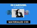 How to Create 3D Carousel Using Materialize CSS Materialize Slider