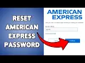 How To Reset American Express Password Change AmEx Account Password 2026