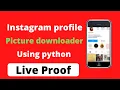 Python Instaloader - download instagram profile pic using python python project