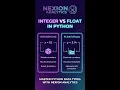 Integers vs Floats in Python What s the Difference