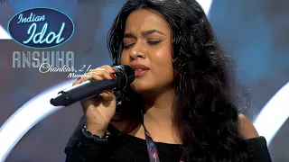 new anshika today performance muskaanein jhooti hai by anshika indian idol 16