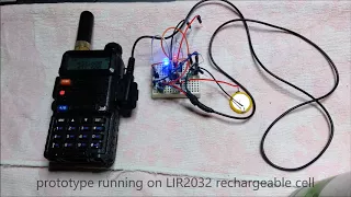 PD9JS ATTiny battery powered Morse Code call sign genny
