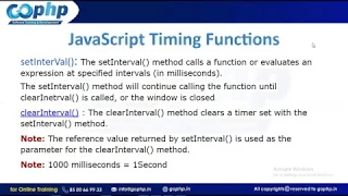 49 - JavaScript Timing Functions setInterval clearInterval